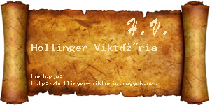 Hollinger Viktória névjegykártya